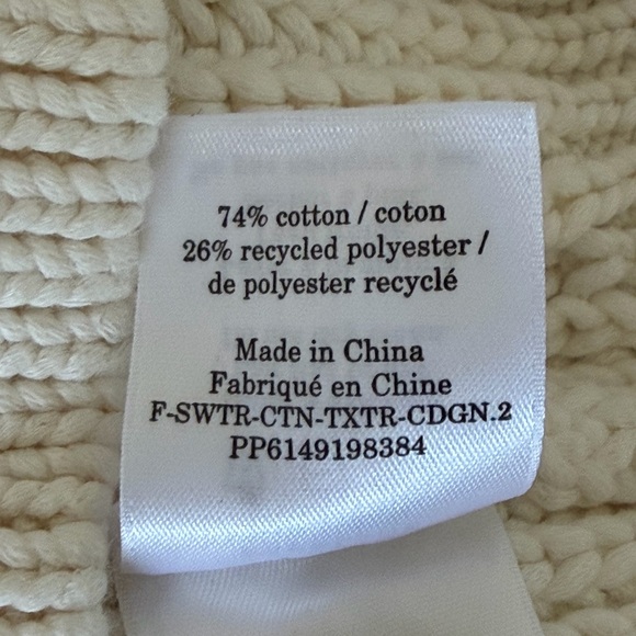 Everlane The Texture Cotton Cardigan Ivory Women’s Size M Cotton Blend button up - Picture 15 of 16